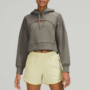 Lululemon Get Centered Crop Hoodie Grey Sage